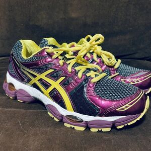 Asics Gel-Nimbus 14 Limited Ed. Womens Running T291Q Purple Yellow 8 US 39.5 EUR